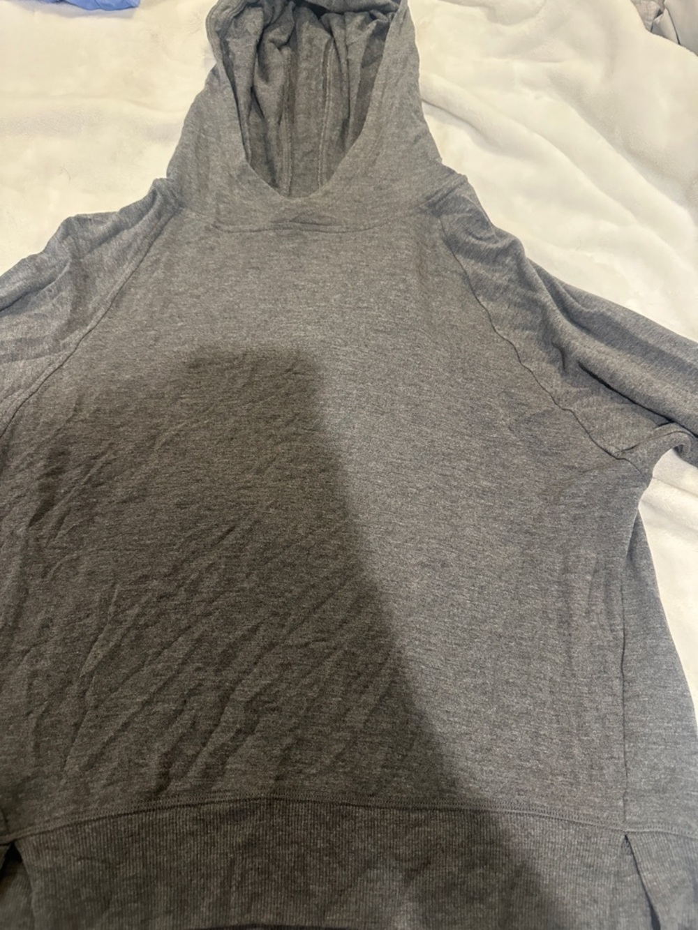 all in motion Gray Hooded Cold-Shoulder Sweatshirt